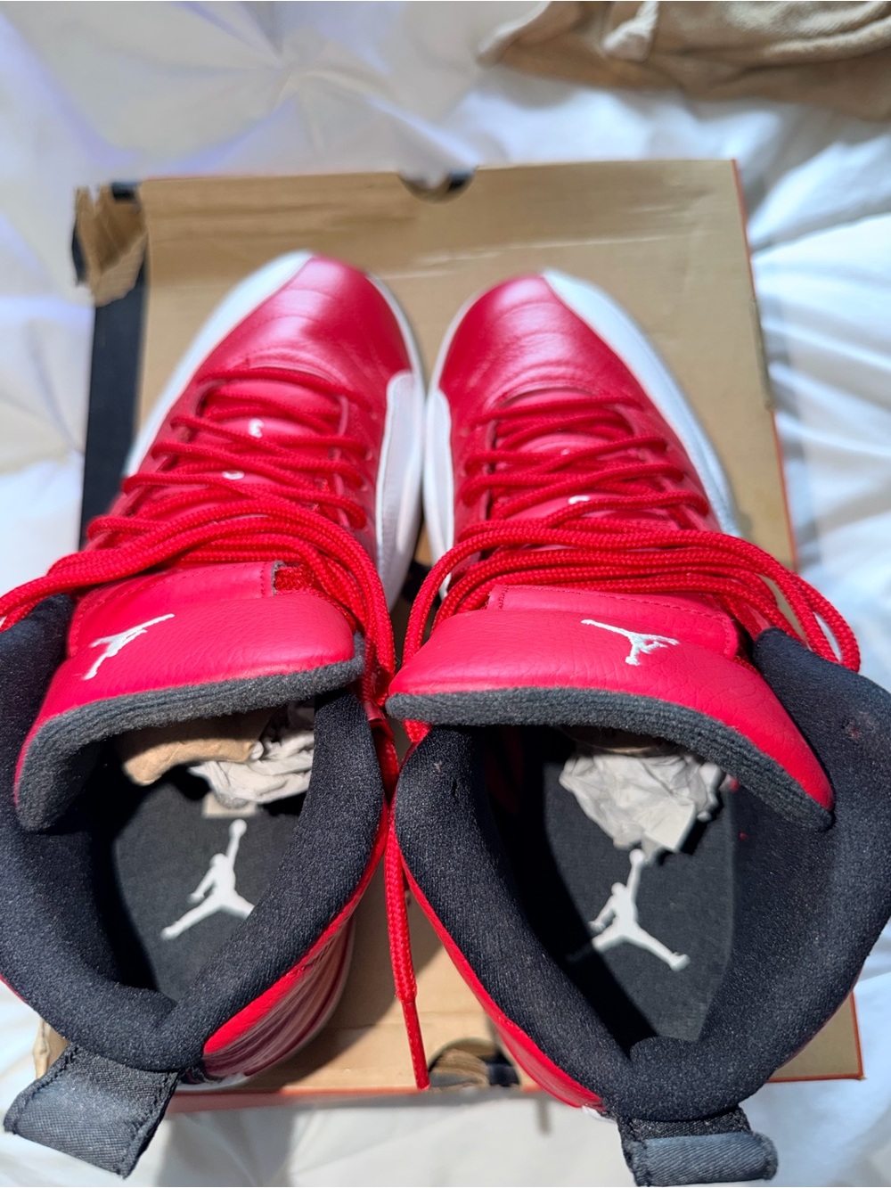 Air Jordan 12 Retro Gym Red White Men’s 8.5 Women’s 10 OG Box - Picture 3 of 11